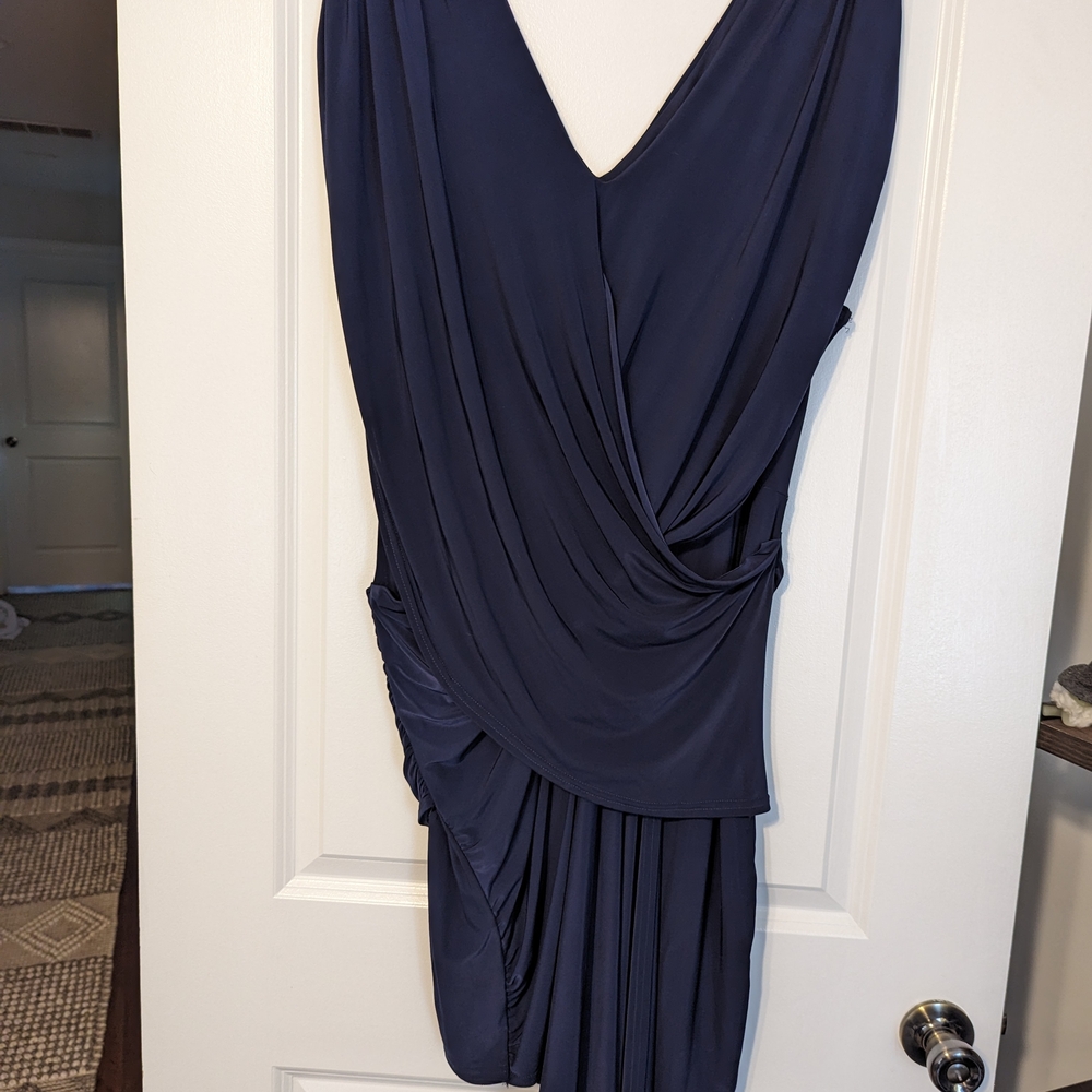 Simply Be Navy Asymmetrical Dress